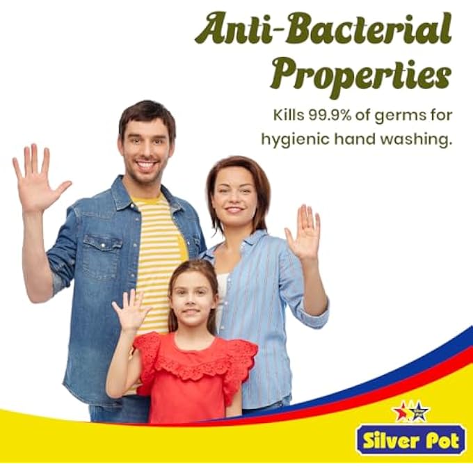 Silver Pot FRESH KIWI & MELON HAND WASH  400ML  GENTLE HYDRATING FORMULA WITH REFRESHING KIWI & MELON SCENT, EFFECTIVE GERM PROTECTION, AND DAILY CARE - Image 4